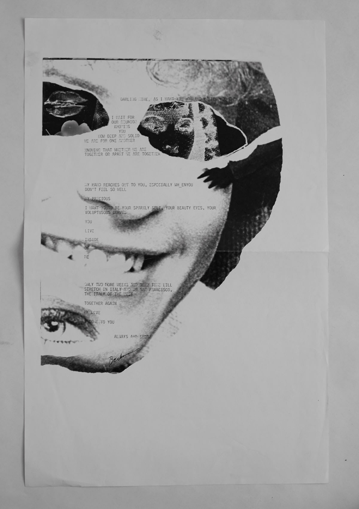 collage by Barbara Hammer - Love Letter